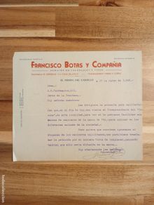 Lettres commerciales: CARTA COMERCIAL. EL FERROL DEL CAUDILLO. 1948. ALMACEN DE COLONIALES Y VINOS. FRANCISCO BOTAS & Cª.